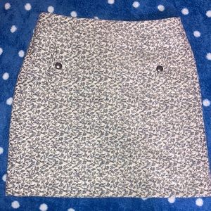 Ann Taylor Loft fully lined size 2 skirt - gray cream and light blue colors